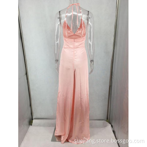 Sleeveless Halter Neck Top Backless Evening Wedding